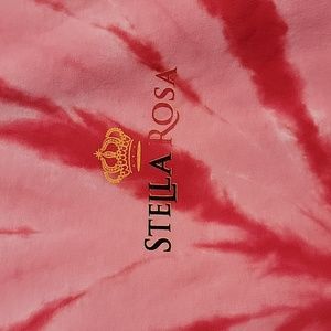 Women's STELLA ROSA Red & Pink Tie Dye Cloud T-shirt Size Small